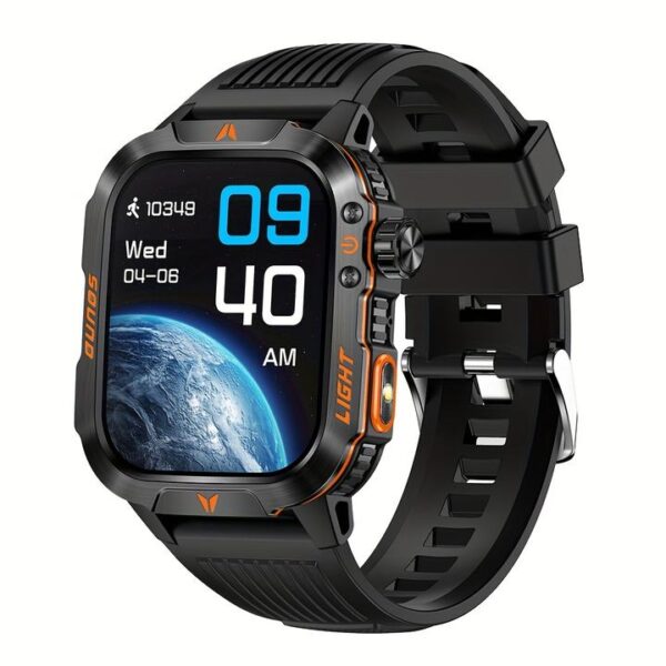 600mAh Large Capacity Smartwatch - Outdoor GPS Fitness Tracker with LED Flashlight, Compass, Sleep Monitor, Answer/Make Call