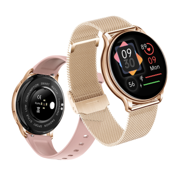 New Arrival Y33 Smartwatch Waterproof Round Screen Watch with Leather and Steel Strap Smart Watch for IOS and Android